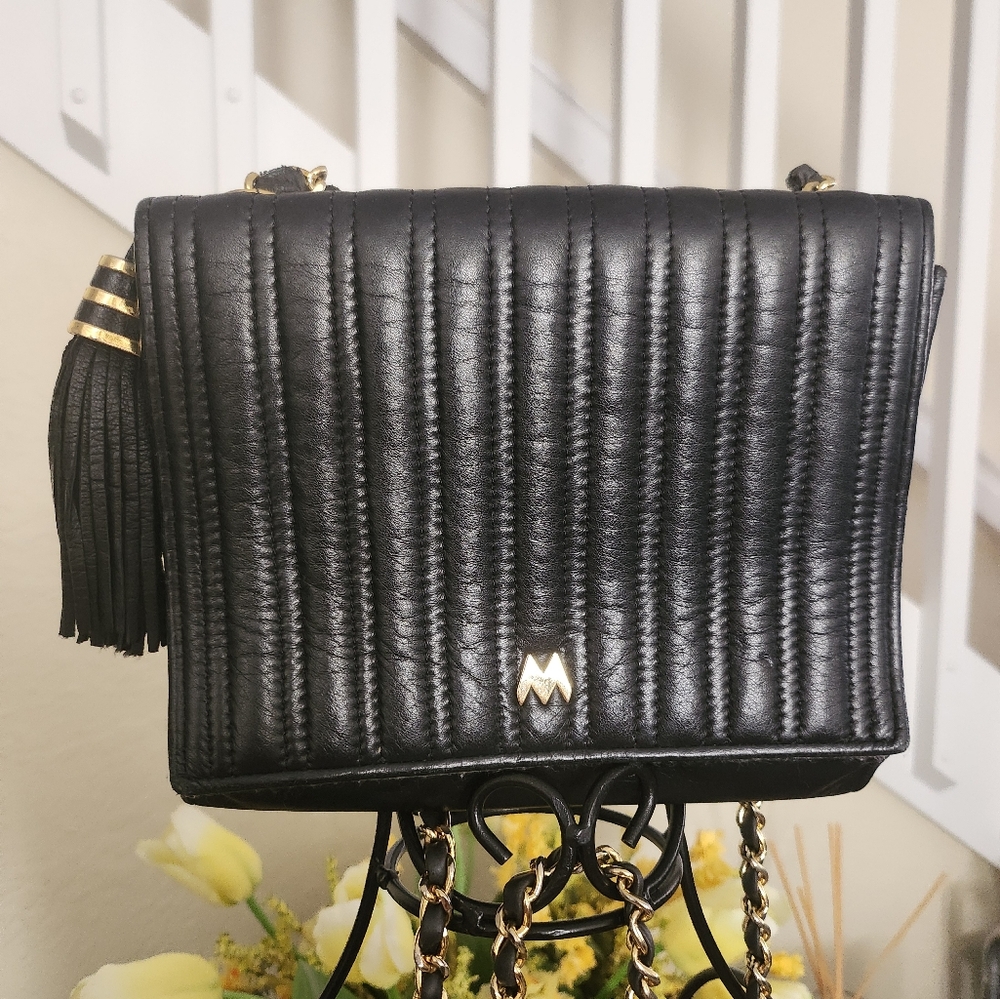 MARY ANN ROSENFELD VINTAGE LEATHER SHOULDER BAG